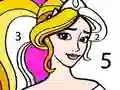 Гульня Princess Coloring By Number онлайн