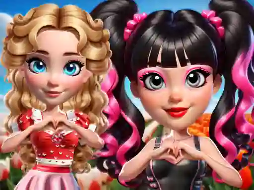 Гульня Vibrant Hearts Glamour vs Punk онлайн