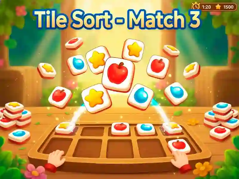 Гульня Tile Sort - Match 3 онлайн