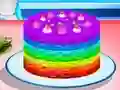 Гульня Cooking Rainbow Cake онлайн