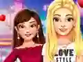 Гульня BFFs High School First Date Look онлайн