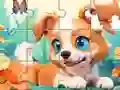 Гульня Jigsaw Puzzle: Dog And Garden онлайн