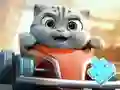 Гульня Jigsaw Puzzle: Cat Racing Driver онлайн