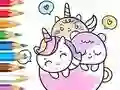 Гульня Coloring Book: A Cup Of Unicorn онлайн