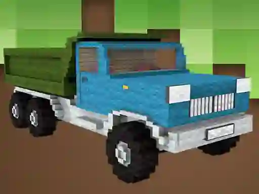 Гульня Blockcraft Truck Jigsaw онлайн