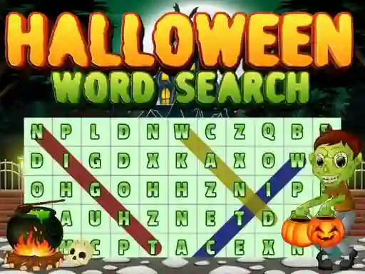 Гульня Halloween Words Search онлайн