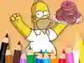 Гульня Coloring Book: Simpson Doughnut онлайн