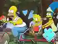 Гульня Jigsaw Puzzle: Simpson Family Riding онлайн
