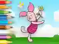 Гульня Coloring Book: Piglet Holds Toy Windmill онлайн