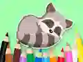 Гульня Coloring Book: Baby Raccoon онлайн