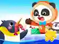 Гульня Jigsaw Puzzle: Baby Panda Antarctic Tour онлайн
