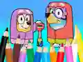 Гульня Coloring Book: Bluey Flossing Grannies онлайн
