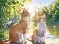 Гульня Jigsaw Puzzle: Cats In Pairs онлайн