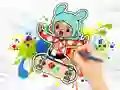 Гульня Coloring Book: Toca Boca Skateboard онлайн