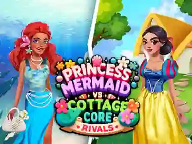 Гульня Princess Cottage Core vs Mermaid Core Rivals онлайн