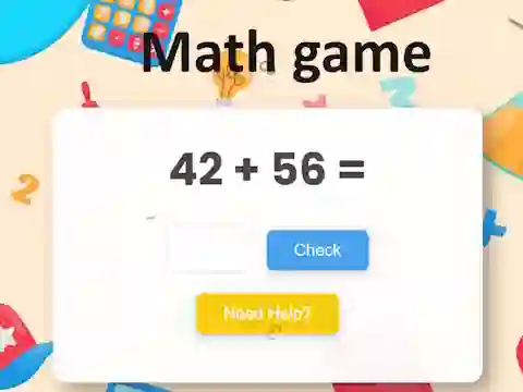 Гульня Math game онлайн