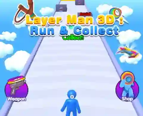 Гульня Layer Man 3d Run Collect онлайн
