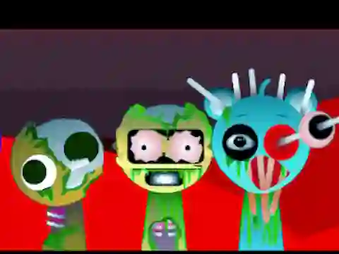 Гульня Sprunki Music Scary Beat Box онлайн