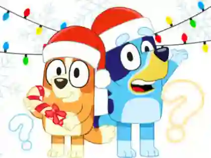 Гульня Kids Quiz: Bluey Christmas Quiz онлайн