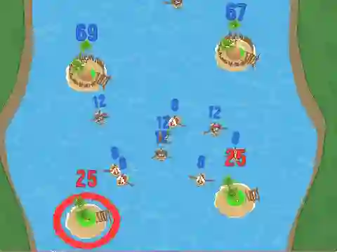 Гульня Battle For The Islands онлайн