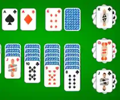 Гульня Klondike Solitaire 4 Suits онлайн