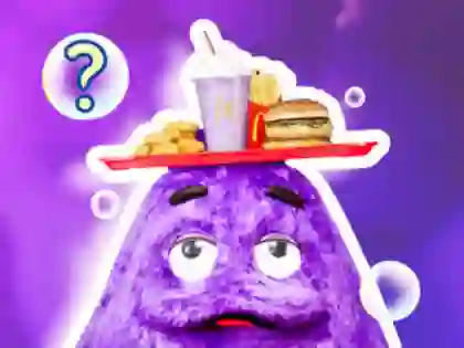 Гульня Kids Quiz: Grimace Shake Trivia онлайн