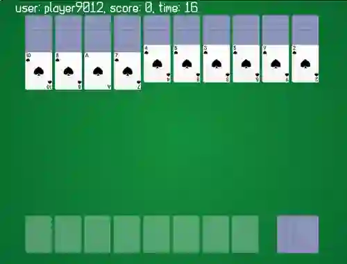 Гульня Spider Solitaire Classic Ver онлайн