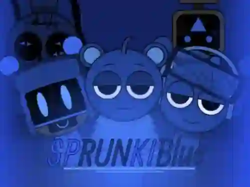 Гульня Sprunki Blue Mod онлайн