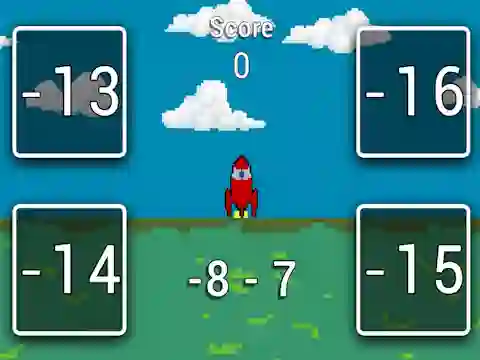 Гульня Rocket Math онлайн