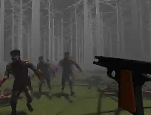 Гульня Zombies in a Forest онлайн