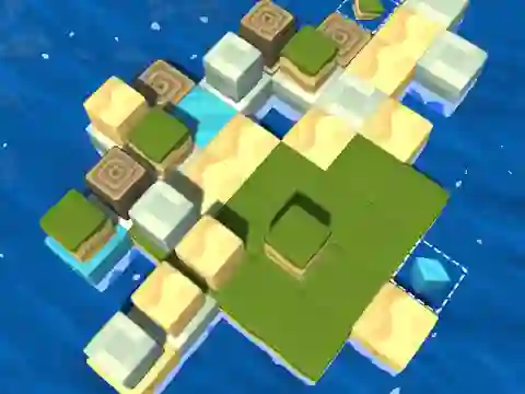 Гульня Cube Island: ASMR Relax Puzzle онлайн