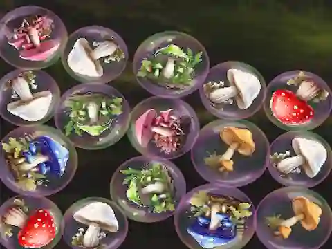 Гульня Merge Mushrooms! онлайн