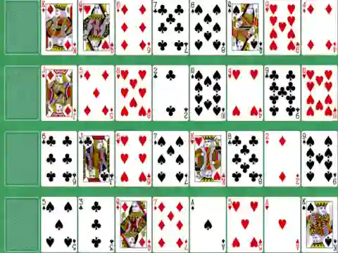 Гульня Cards: Solitaire Carpet онлайн