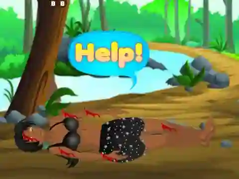 Гульня Rescue Injured Tribe Girl онлайн