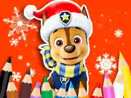 Гульня Coloring Book: PAW Patrol Christmas онлайн
