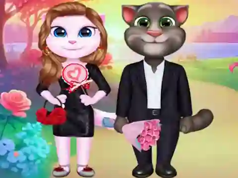 Гульня Kitty Couple Lovely Valentine онлайн