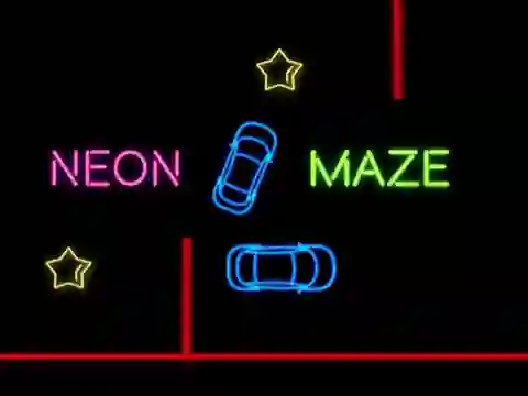 Гульня Neon Car Maze онлайн