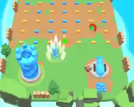 Гульня Tower Clash: Collect Bricks онлайн
