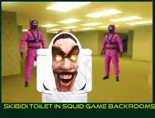Гульня Skibidi Toilet in Squid Game Backrooms онлайн