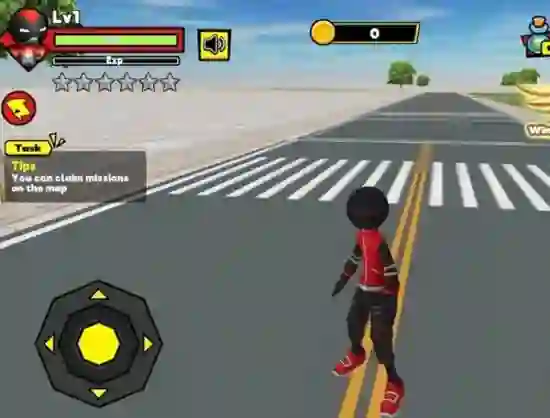 Гульня Stick Rope Hero онлайн