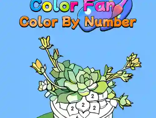 Гульня Color Fan Color By Number онлайн
