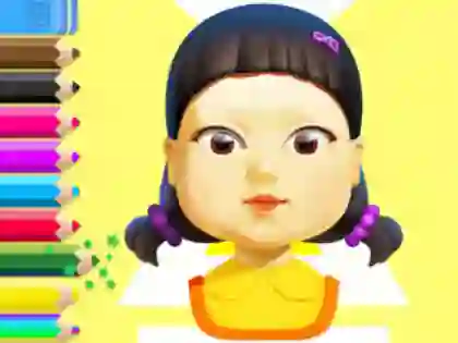 Гульня Coloring Book: Squid Game Doll онлайн