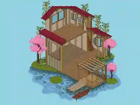 Гульня Pixel House онлайн