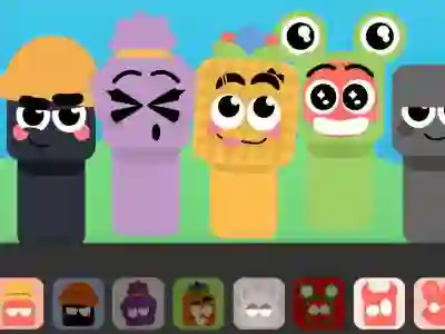 Гульня Sprunbox: The Qoobies онлайн