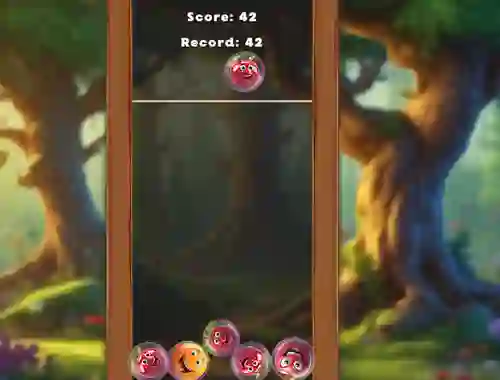 Гульня Match Fruits In Bubbles! онлайн