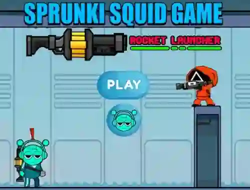 Гульня Sprunki Squid Game Rocket Launcher онлайн