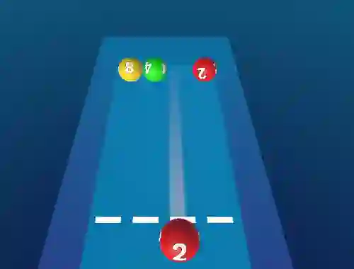 Гульня Merge The Balls 2048 Billiards! онлайн