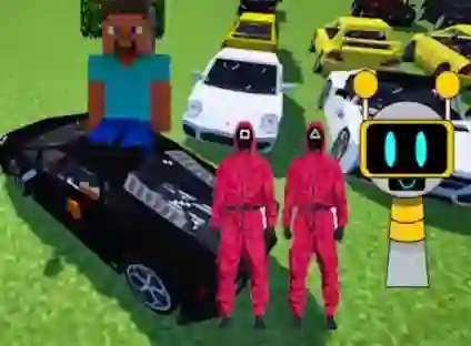 Гульня Minecraft Squid Sprunki Drift Multiplayer онлайн