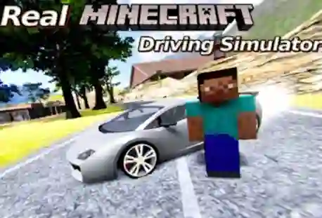 Гульня Real Minecraft Driving Simulator онлайн