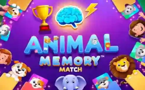 Гульня Animal Memory Match онлайн